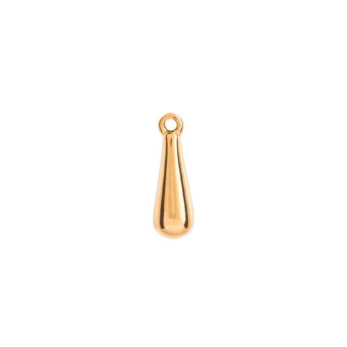 Raindrop charm in 22K gold-plated finish