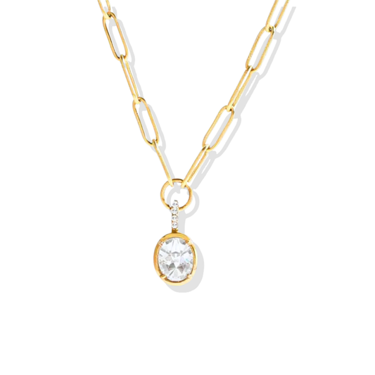 Margaret Oval Paperclip Necklace