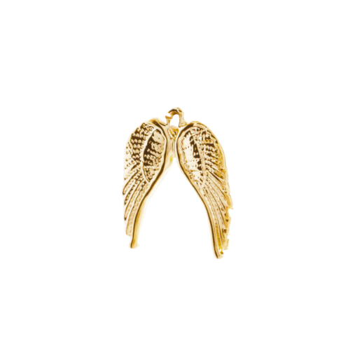 Angel Wing charm in 22K gold-plated finish