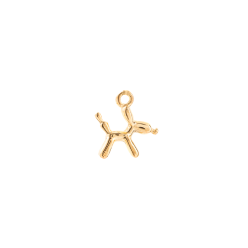 Balloon Dog charm in 22K gold-plated finish