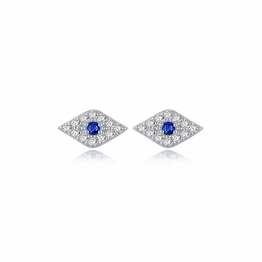 Protect yourself from bad vibes with these Evil Eye Blue Spark Silver Studs. The sparkling blue eye design adds a touch of playfulness to any outfit.

Stay stylish and quirky while warding off negativity.


Material: 925 Sterling Silver + CZ

Measurements: .3 in x .15 in