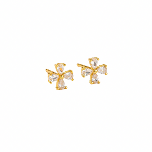 Upgrade your jewelry collection with these elegant Flower Golden Studs! Set in lustrous gold, these studs feature beautiful flower designs that will add a touch of sophistication to any outfit. These versatile studs are perfect for any occasion and are sure to make a statement. Add them to your collection today!


Material: .925 Sterling Silver + 14K gold plated
Measurements: .27 x .27 in 