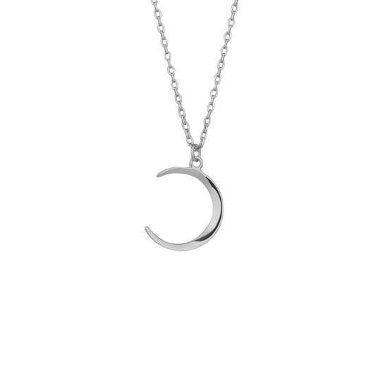 Elevate your daily affirmations with our Skinny Moon Silver Necklace. 

✨“I embrace growth, welcoming new opportunities that come my way.” ✨

This delicate piece is crafted in .925 sterling silver and features a slender moon pendant, reminding you to stay connected to your inner peace and confidence.

This perfectly sits right above the cleavage and we love this for one of the longer layers in your layered stack.


Material: .925 Sterling Silver