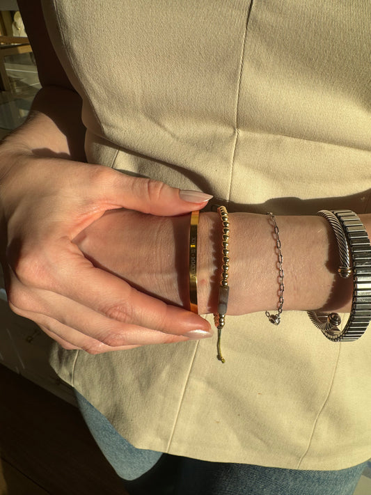 Thin Gold Custom Bracelet