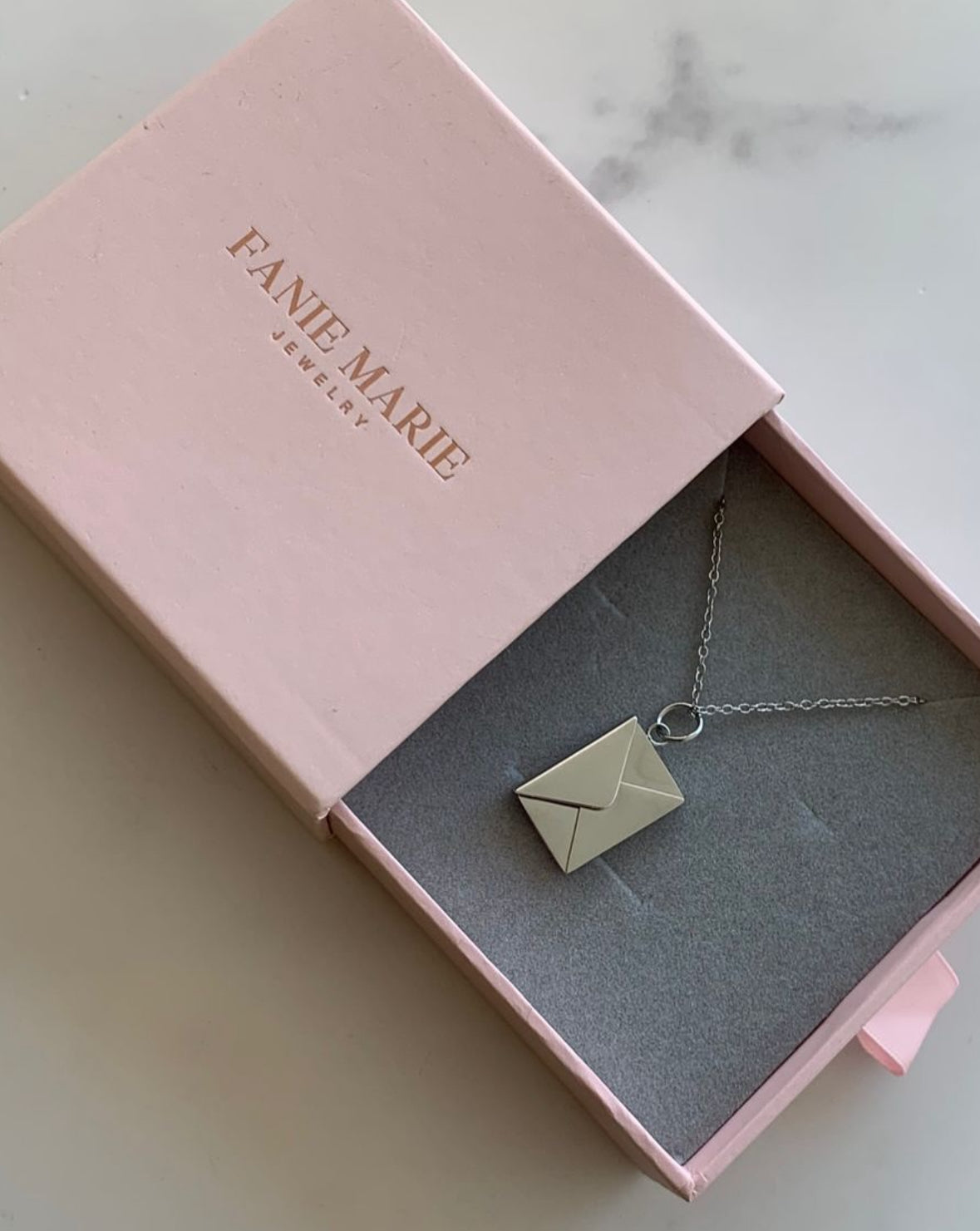 Envelope Message Silver Necklace