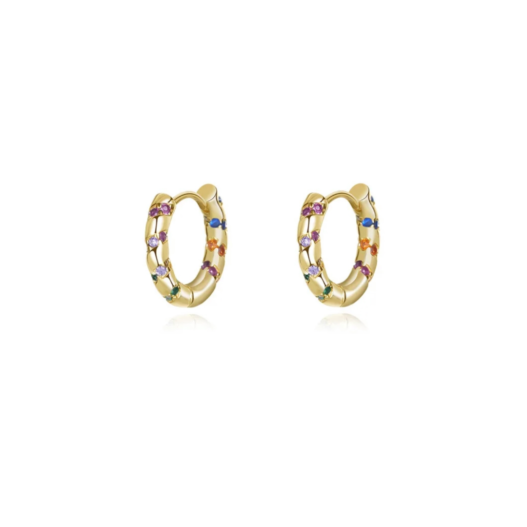 Step up your earring game with these deliciously colorful Caramel Rainbow 🌈Hoops! These hoops will add a touch of fun and playfulness to any outfit, making you stand out from the crowd. Embrace your unique style with these quirky and eye-catching hoops. A must-have for any fashion-forward individual!


Material: .925 Sterling Silver + 14K gold plated
Measurements: .57 in diameter



