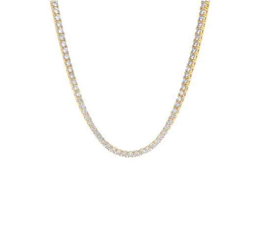 Serena Golden Tennis Necklace