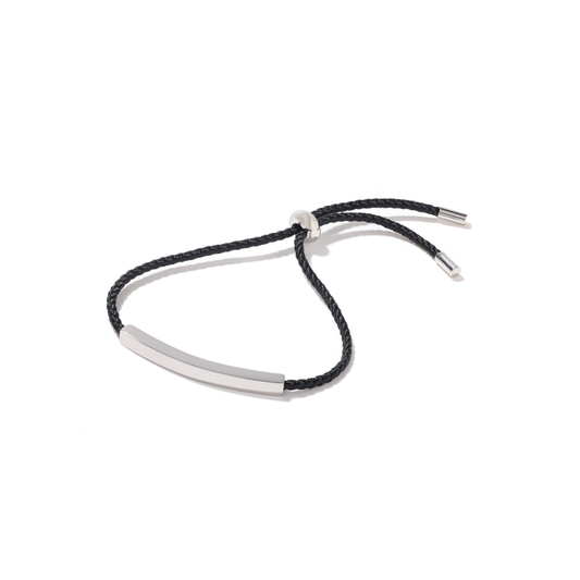 Black + Silver Friendship Bracelet
