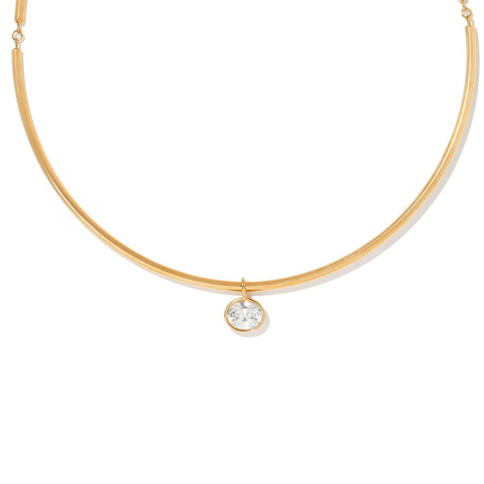 Caroline Bezel Zircon Collar Necklace