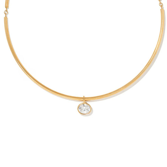 Caroline Bezel Zircon Collar Necklace