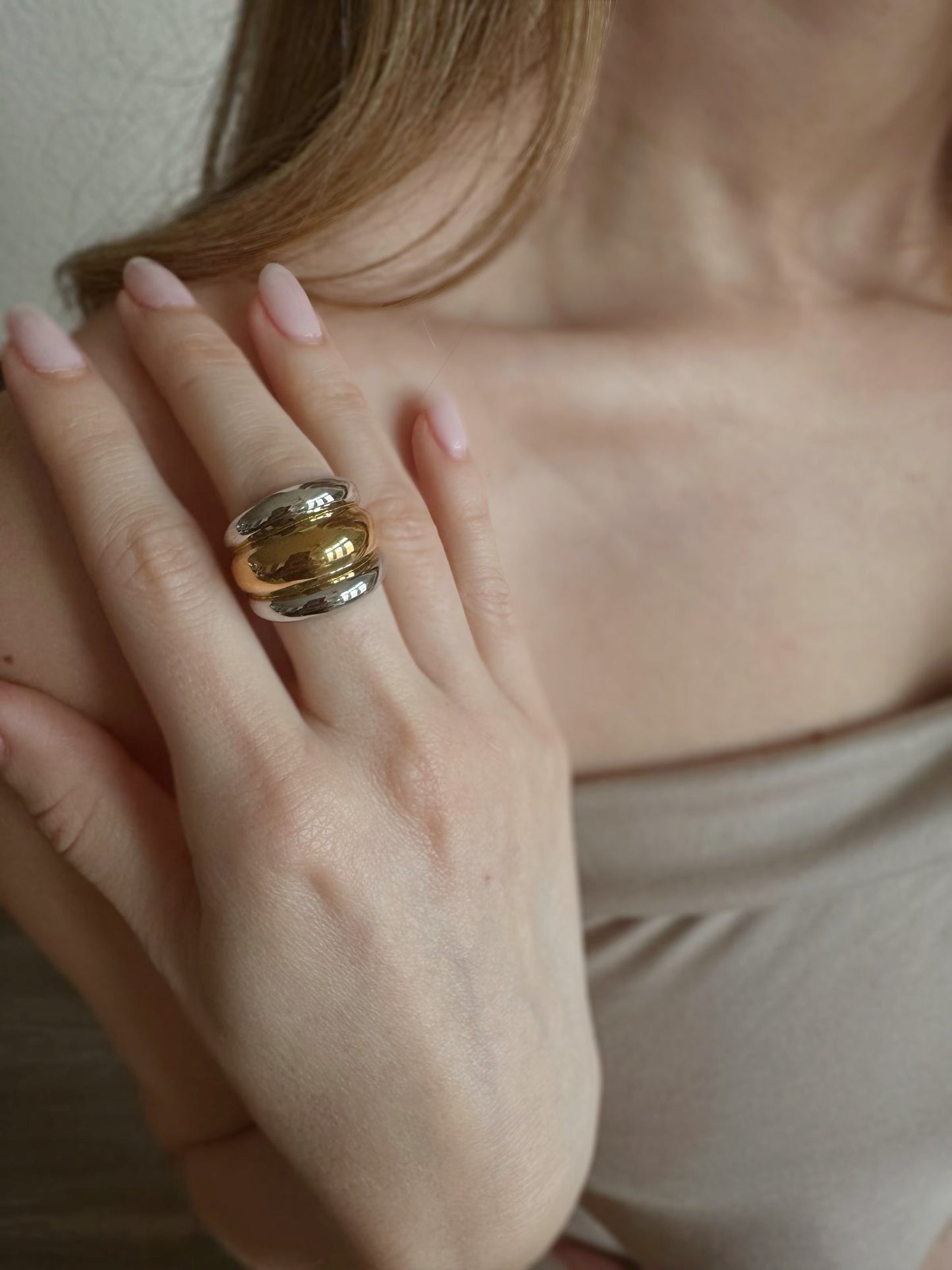 The Merge – Bicolor Triple Ring