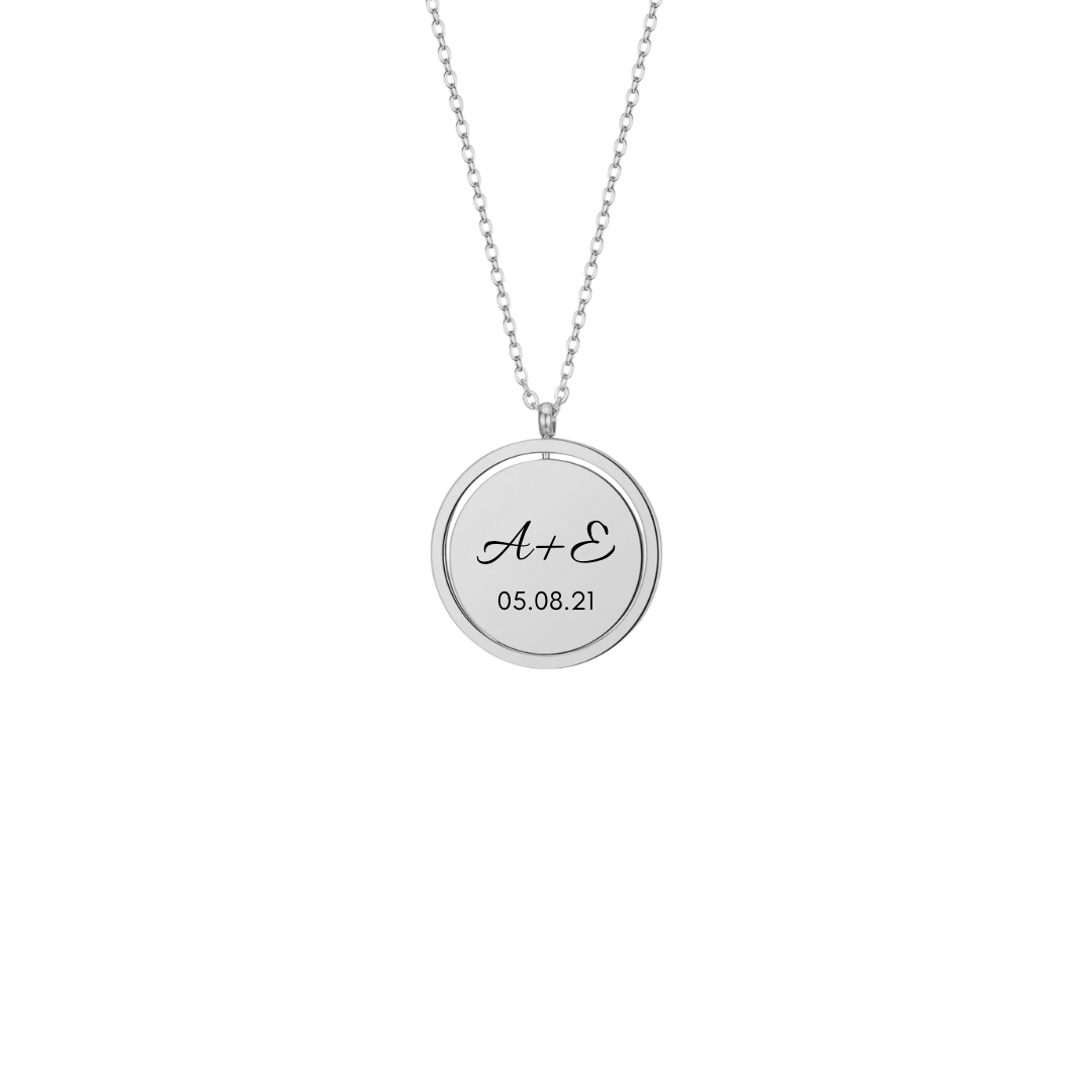 Round Charm Silver Necklace