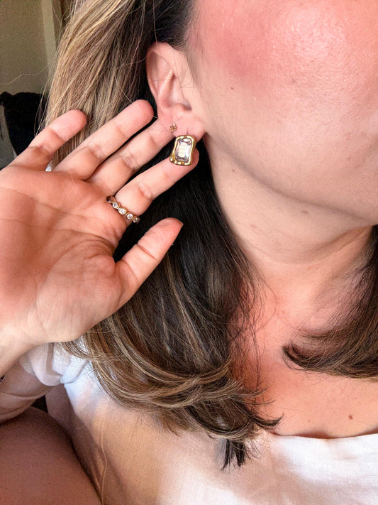 Verona Clear Crystal Statement Studs