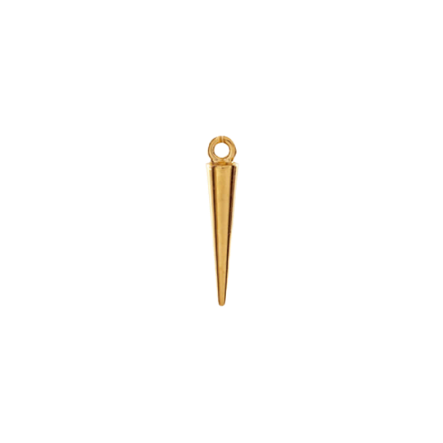 Spike charm in 22K gold-plated finish