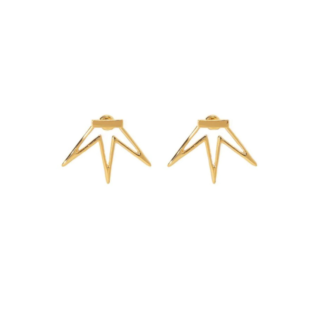 Expertly designed, these  3 SPIKE STUDS offer versatility with their 2-in-1 design. 
Featuring sleek spikes, these studs add a modern edge to any look. Crafted with precision, they provide a stylish and sophisticated touch. Perfect for those seeking a bold and fashion-forward accessory.


Material: 14K gold plated