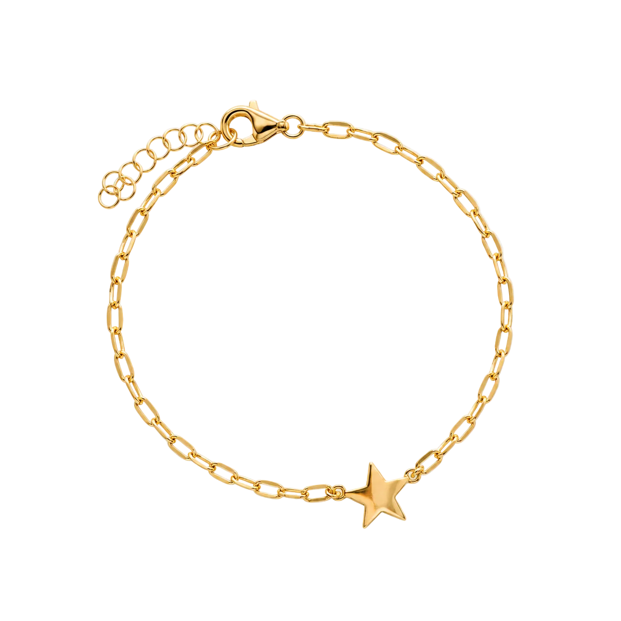 Paperclip Star Gold Bracelet