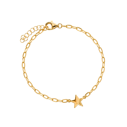Paperclip Star Gold Bracelet
