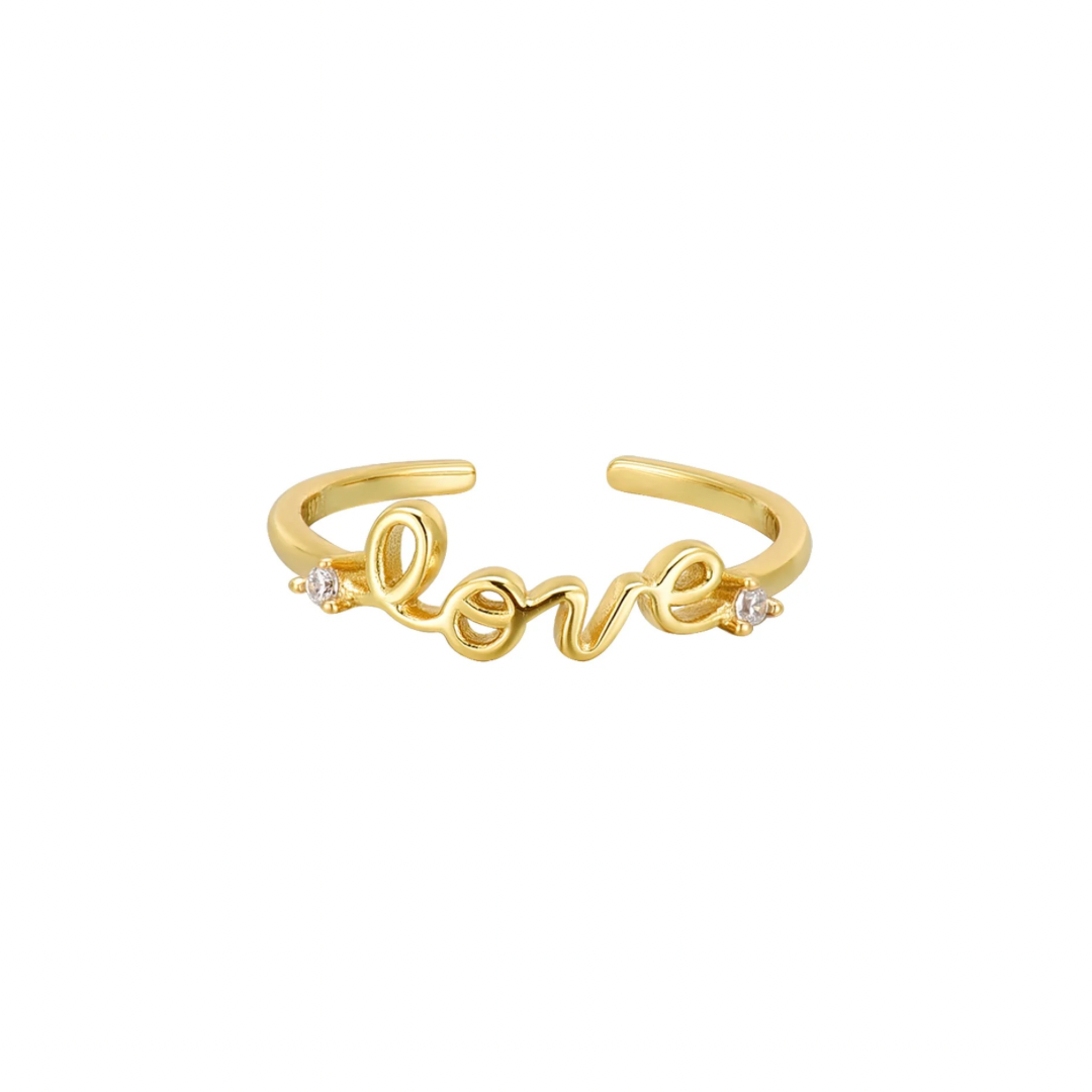 Get ready to put a ring on it with the LOVE GOLDEN RING.

Show them your love shines like gold with this playful and stylish ring.

Love, trendy, and style all in one! 

Material: .925 Sterling Silver + 14K gold plated

adjustable