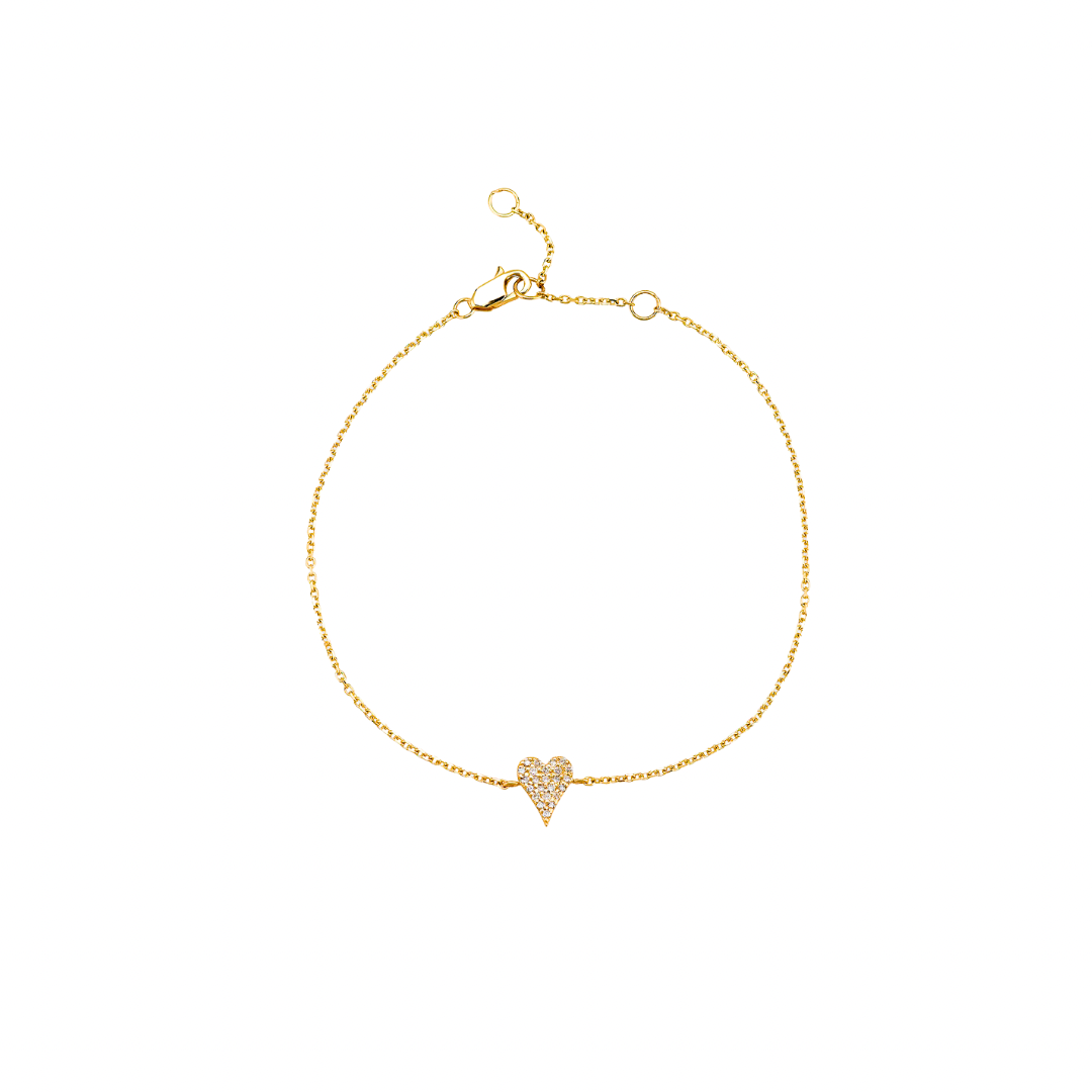 Introducing the HEART BRACELET, a stunning addition to your jewelry collection. This delicate bracelet features a sparkling small heart, adding a touch of elegance to any outfit. Made with quality materials, it is the perfect accessory for any occasion. Invest in this timeless piece and dazzle with confidence.