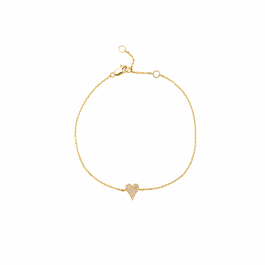 Introducing the HEART BRACELET, a stunning addition to your jewelry collection. This delicate bracelet features a sparkling small heart, adding a touch of elegance to any outfit. Made with quality materials, it is the perfect accessory for any occasion. Invest in this timeless piece and dazzle with confidence.