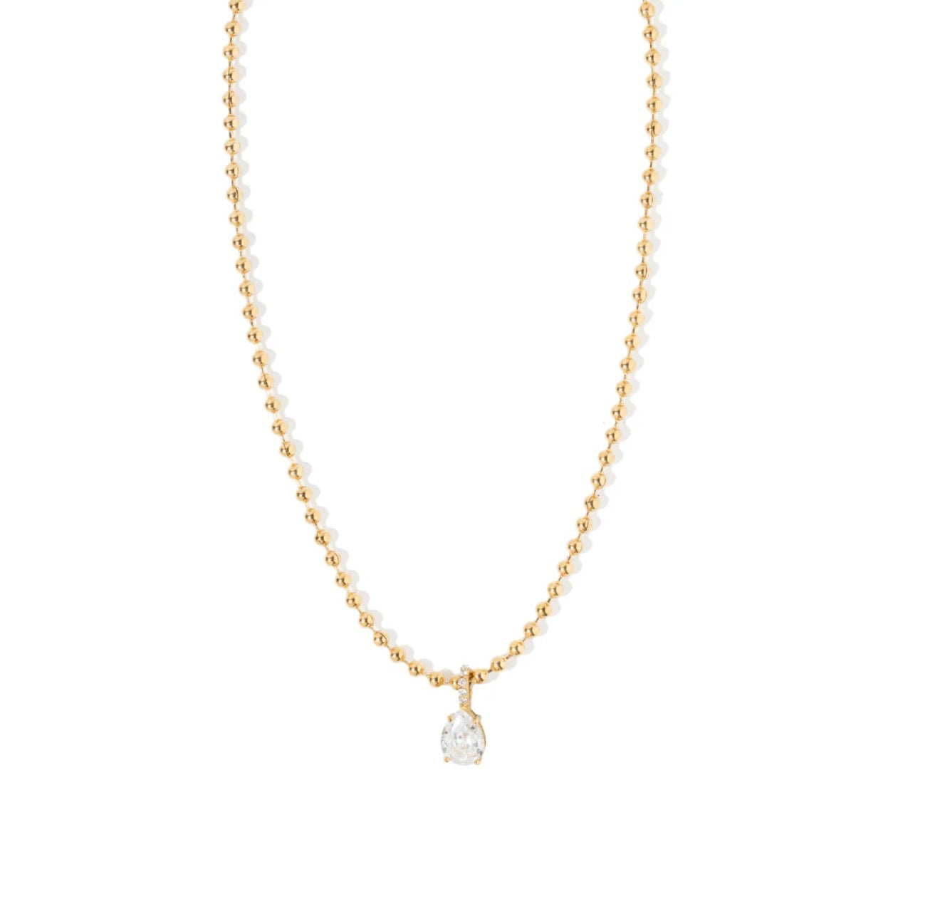 Charlotte Teardrop Ball Chain Necklace