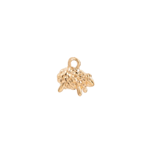 Lamb Of Abundance charm in 22K gold-plated finish