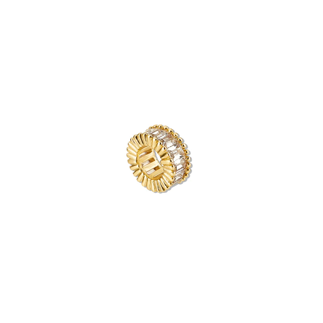 Friendship charm — 18K gold-plated baguette zirconia charm, Inner Power Collection
