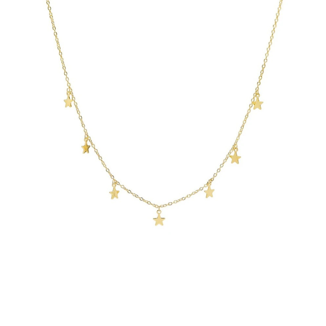 Shine like a star with this multiple stars golden choker.

Perfect for adding a touch of whimsy to your style. (Seriously, you'll be the star of the show.)

”Unleash the power of your YOUniverse… and look HOT doing it. 

	•	Holiday jewelry sale
	•	Personalized jewelry Christmas
	•	Trendy holiday jewelry
	•	Affordable Christmas jewelry
	•	Luxury jewelry Christmas gifts
	•	Stocking stuffer jewelry