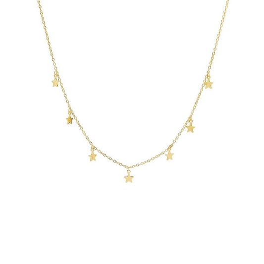 Shine like a star with this multiple stars golden choker.

Perfect for adding a touch of whimsy to your style. (Seriously, you'll be the star of the show.)

”Unleash the power of your YOUniverse… and look HOT doing it. 

	•	Holiday jewelry sale
	•	Personalized jewelry Christmas
	•	Trendy holiday jewelry
	•	Affordable Christmas jewelry
	•	Luxury jewelry Christmas gifts
	•	Stocking stuffer jewelry