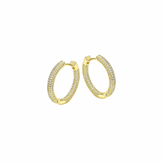 Introducing our Medium Golden Hoops, the perfect addition to any outfit. These hoops feature a sparkling gold finish, adding a touch of glam to your look. Made with high-quality materials, these hoops are durable and long-lasting. Upgrade your style with our Medium Golden Hoops today!


Material: Sterling silver .925 + 18K gold plated

Measurements: .90 x .90 in