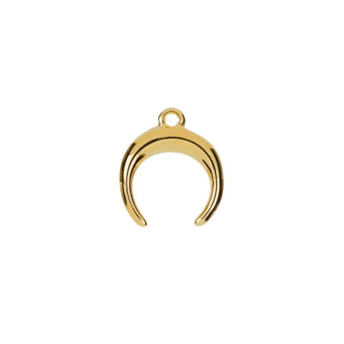 Horn charm in 22K gold-plated finish