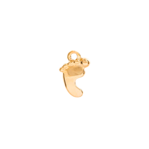 Foot charm in 22K gold-plated finish