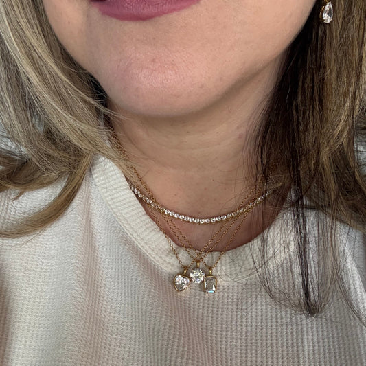 Kayla Emerald Cut Necklace