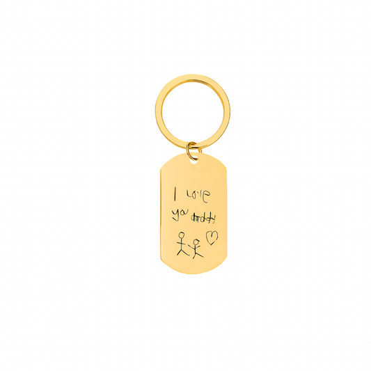 Rectangular Golden Keychain