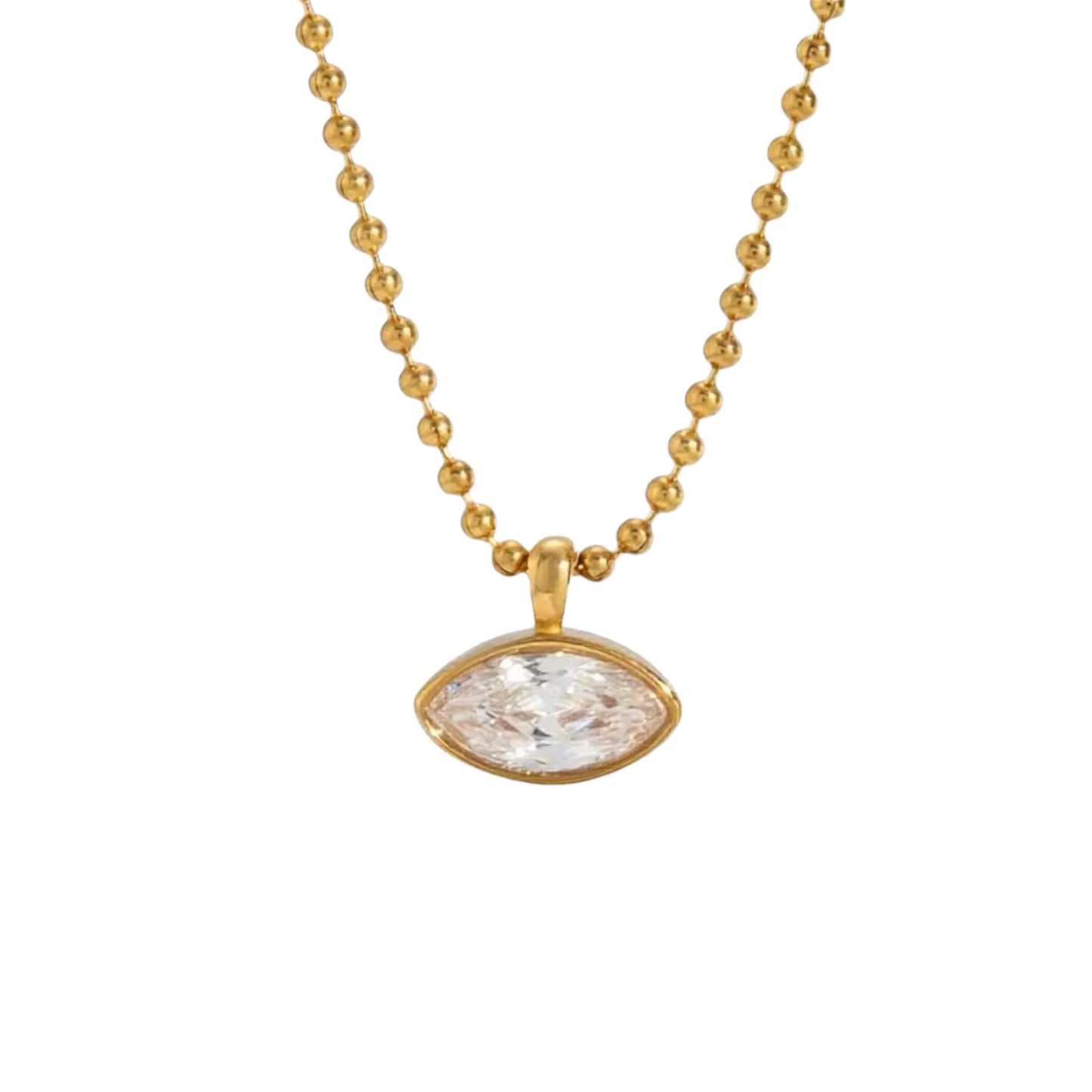 Charlotte Marquise Ball Chain Necklace