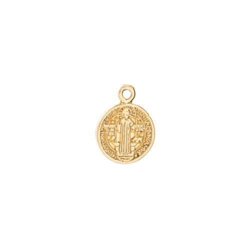 San Benito charm in 22K gold-plated finish