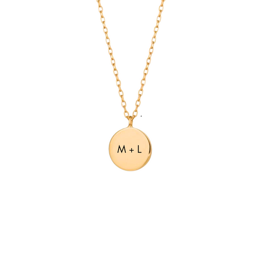 Golden Medal Necklace 12mm