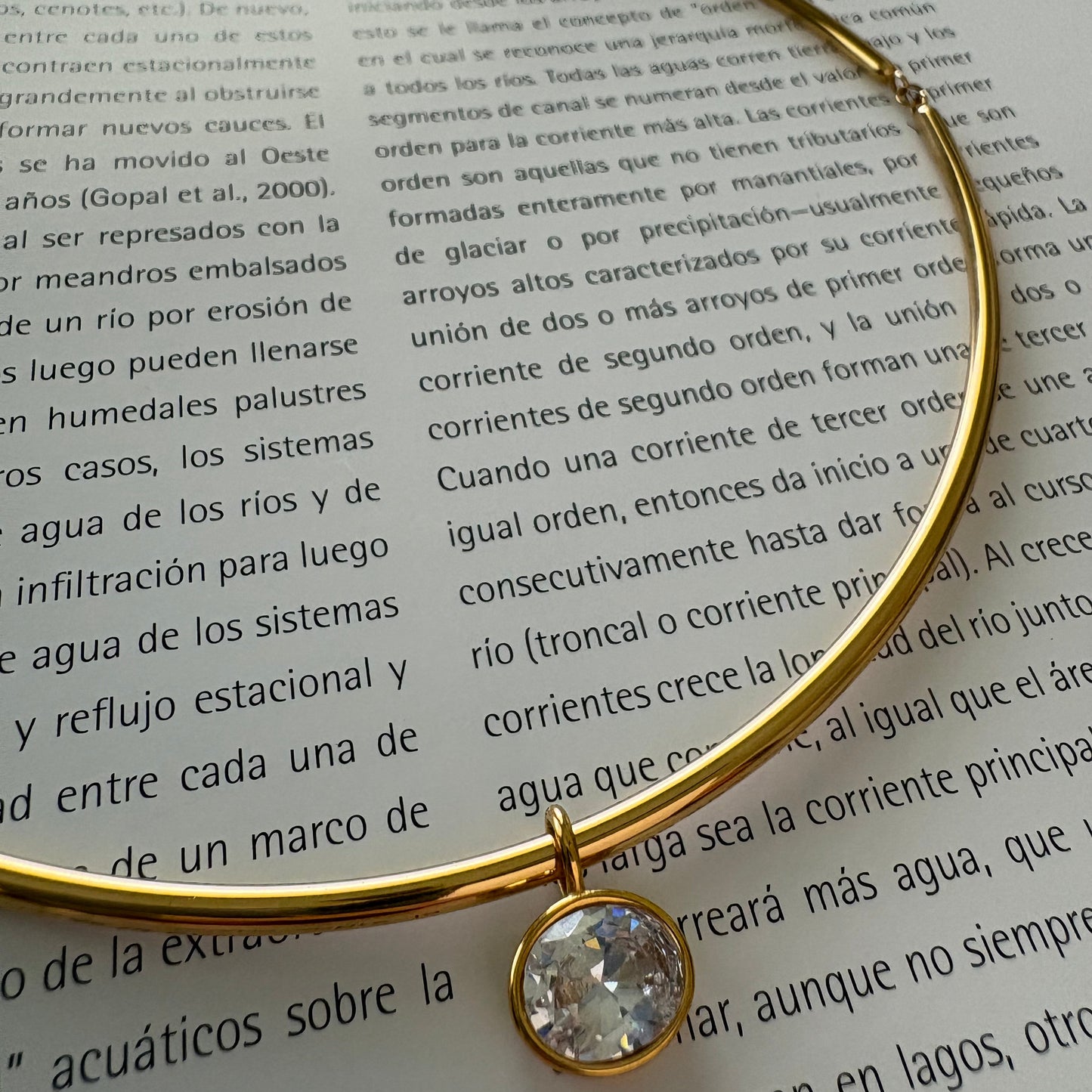 Caroline round zircon collar necklace styled