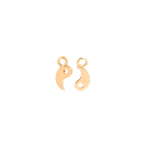 Yin Yang charm in 22K gold-plated finish