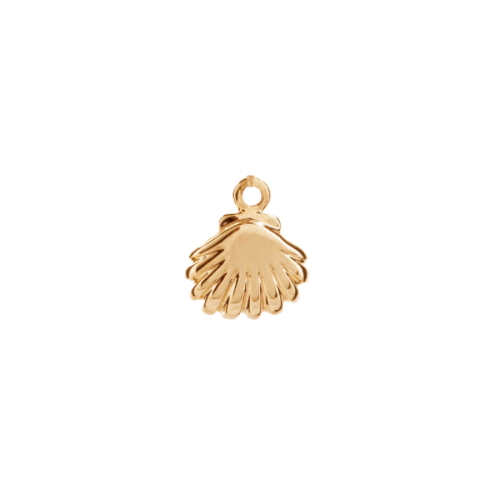 Sea Shell charm in 22K gold-plated finish