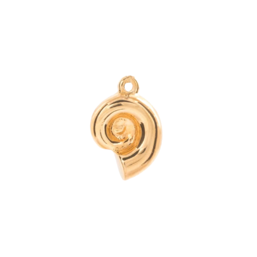 Ariel Shell charm in 22K gold-plated finish