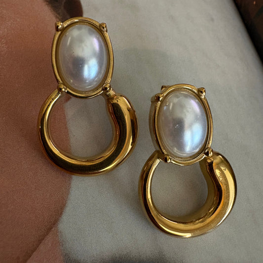 Natalie Pearl Drop Earrings