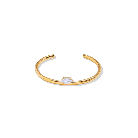 Luna Gold Marquise Cuff Bracelet