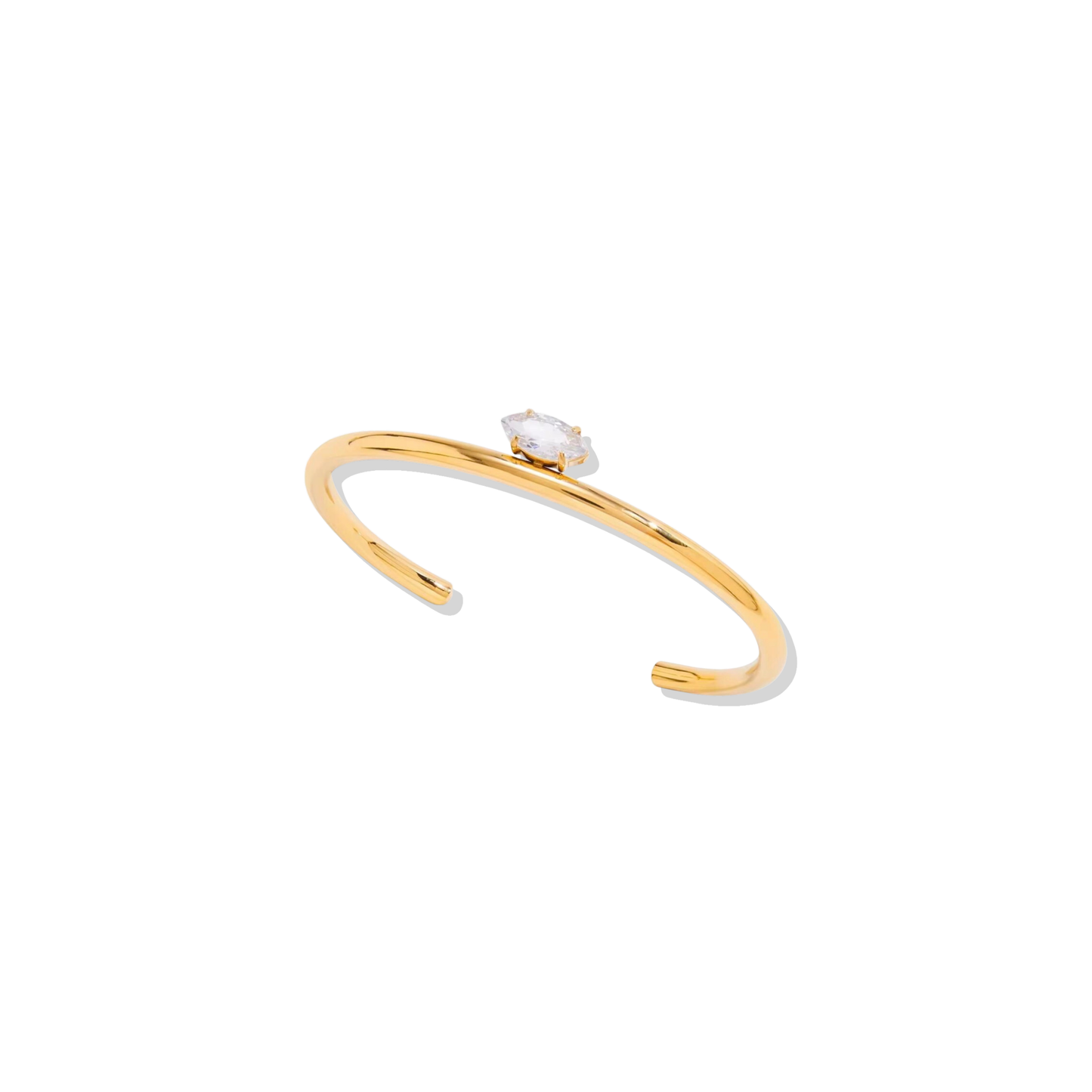 Luna Gold Marquise Cuff Bracelet