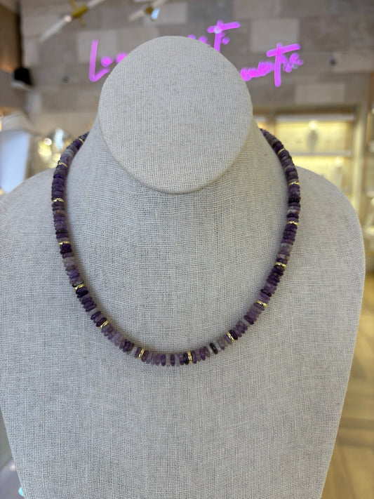 Portofino Amethyst Beaded Necklace