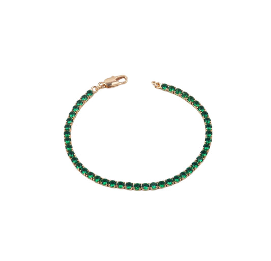 Cubic Zirconia Emerald Tennis Bracelet - Fanie Marie Jewelry