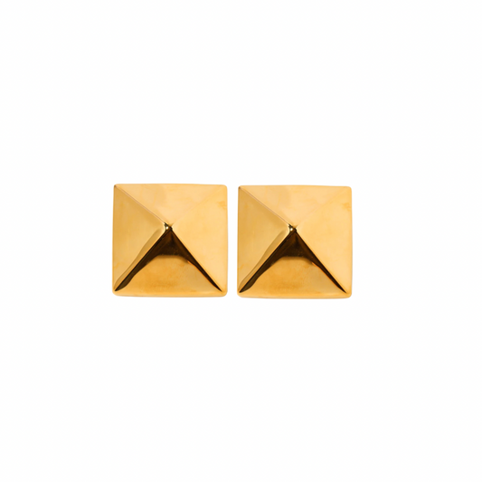 Add some dimension to your accessories with our Pyramid Golden Earrings. These stunning earrings, made from high-quality golden materials, feature a unique pyramid design that will elevate any outfit. Shine bright with this statement piece that exudes style and sophistication.


Material: Stainless Steel + 18K gold plated

Measurements: 1.10 x 1.10 in