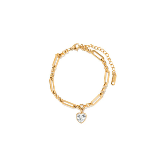 Maya Heart Charm Bracelet