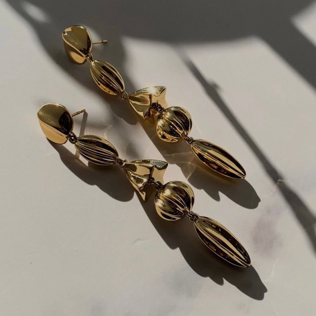 Geometric Gold Earrings