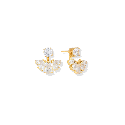Grace Fan Zircon Earrings